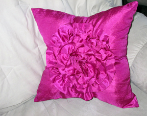 Ruffle Rose Designer Pillow Pattern